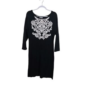 New York & Company Ladies Long Sleeve Sweater Dress- size L